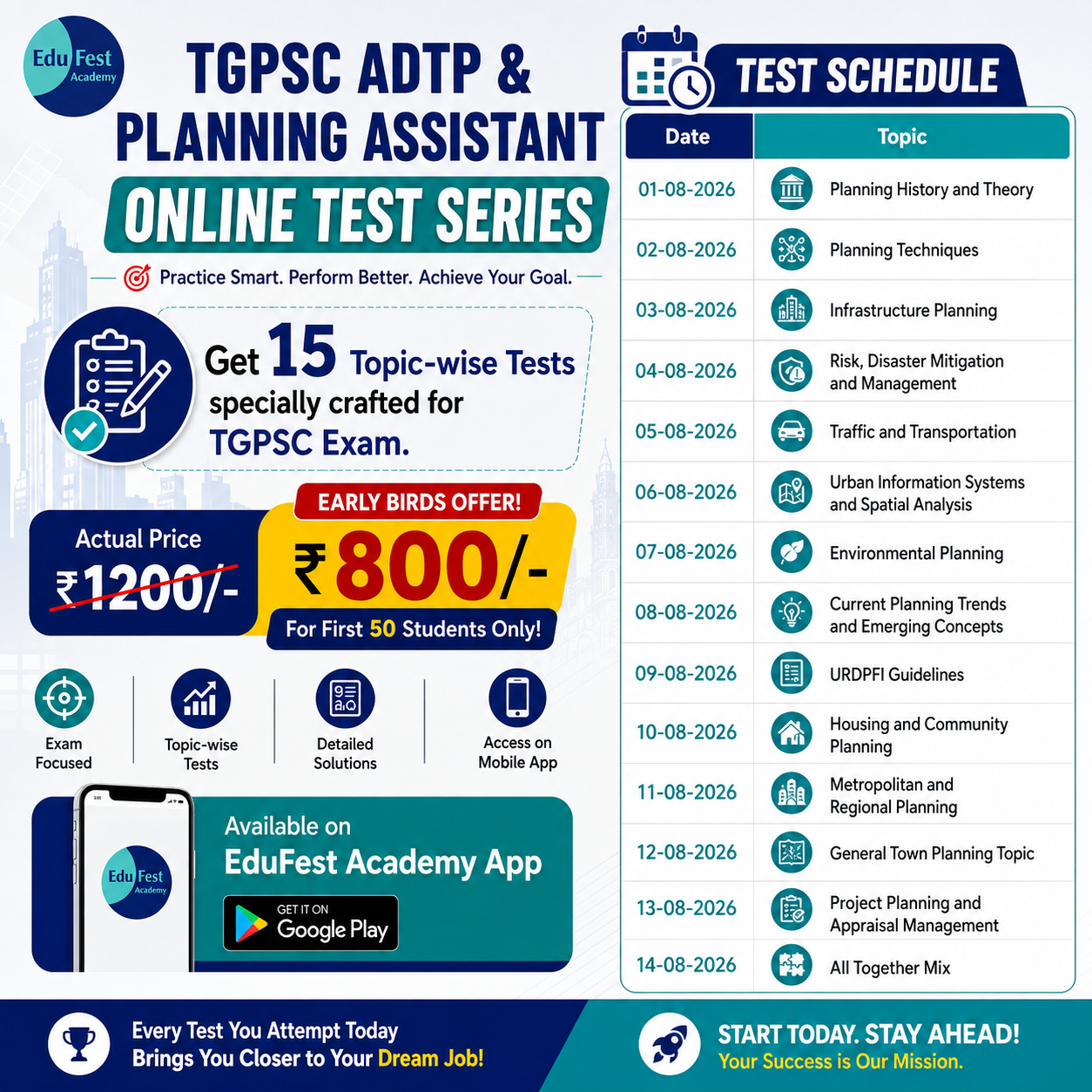 TGPSC ADTP Paper-II Syllabus Mapped To A 14-Day Mock Test Plan (2026)