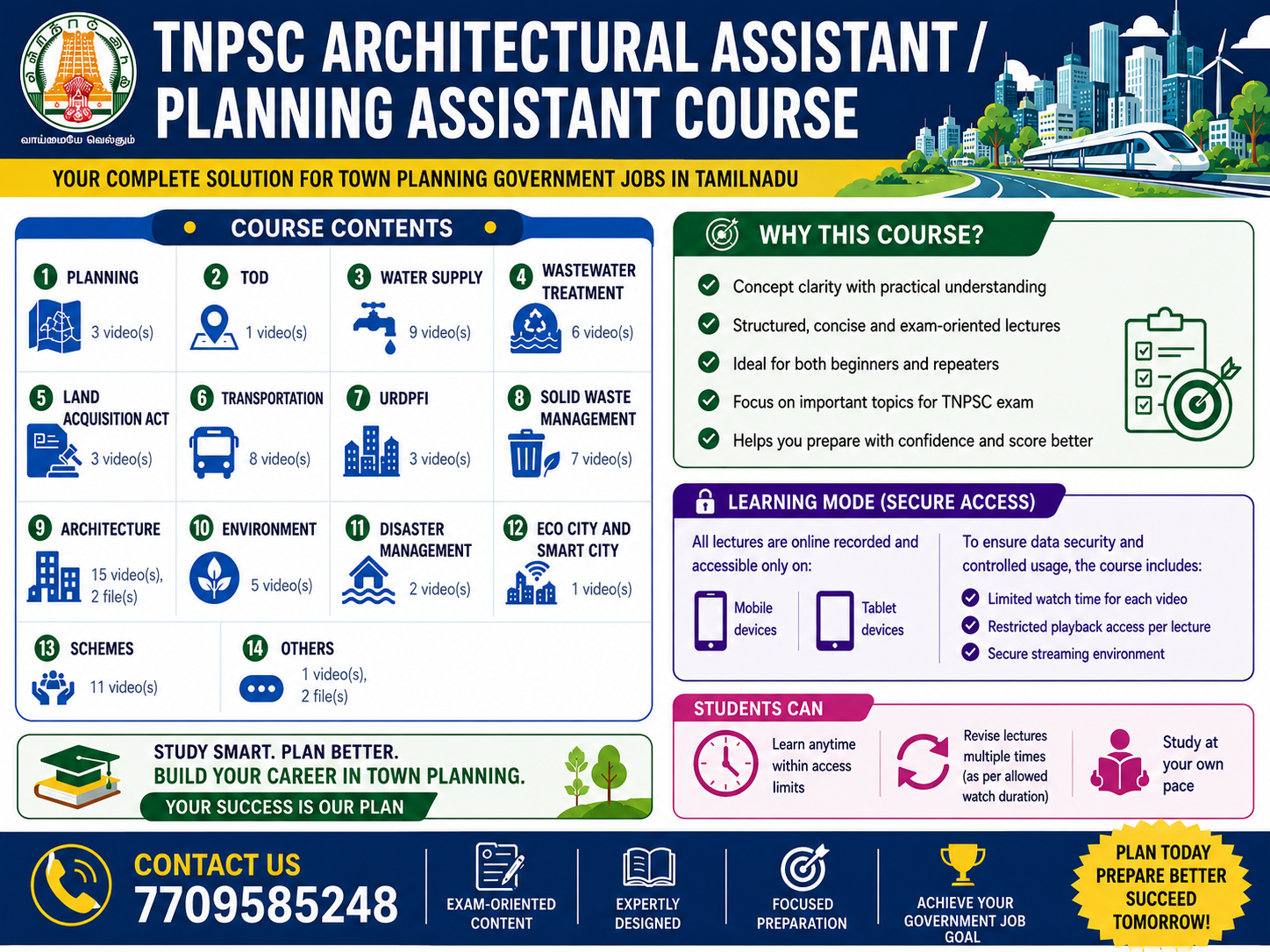 TNPSC Architectural Assistant / Planning Assistant Online Course | Town Planning Exam Preparation