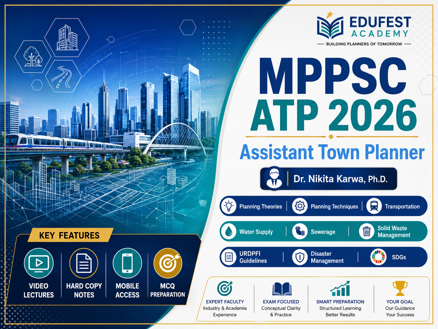 MPPSC Assistant Town Planner 2026 recorded lecture course by Dr. Nikita Karwa