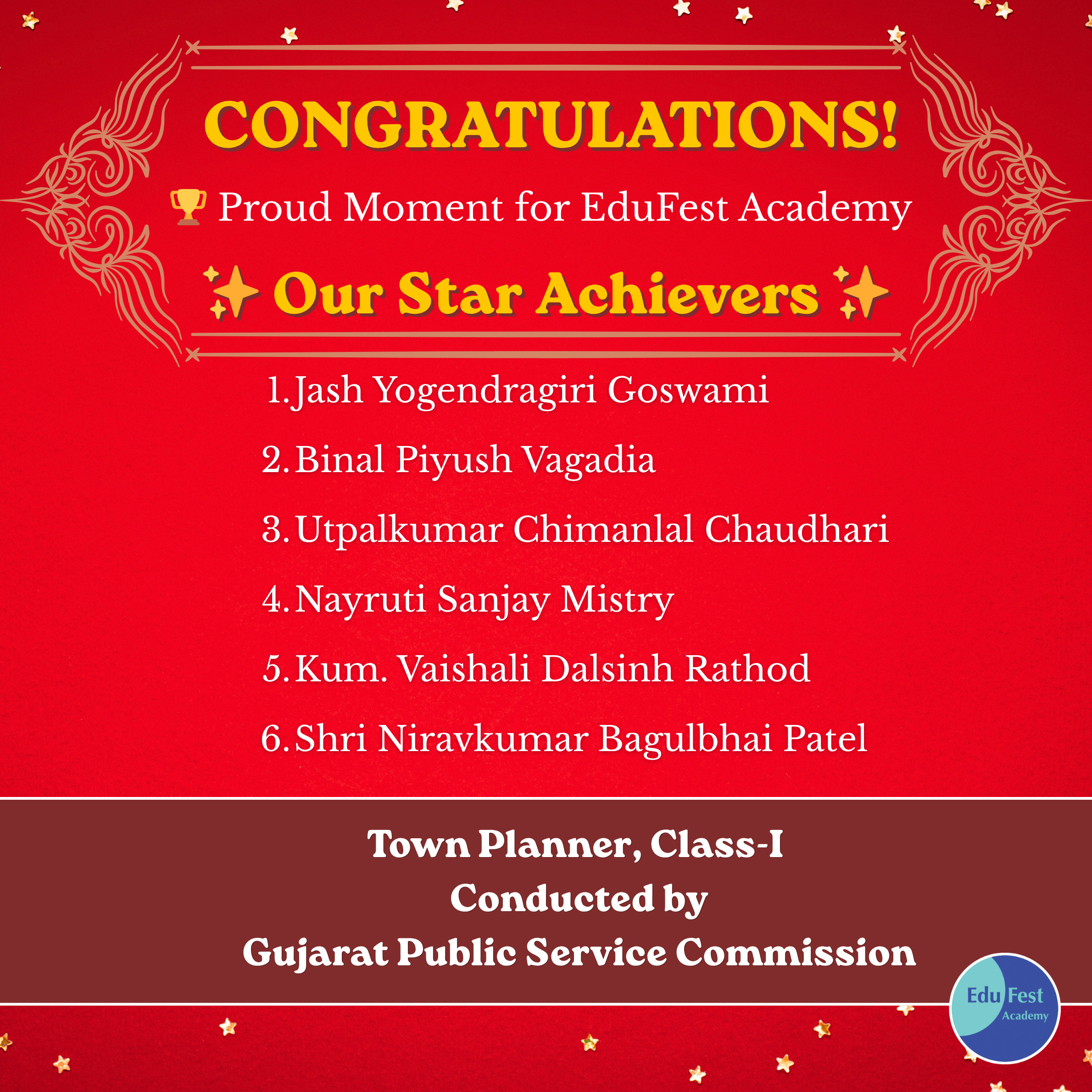 GPSC/ Advt. No. 06/2025-26/ Town Planner, Class-1, Urban Development and Urban Housing Department Class-1 selection image