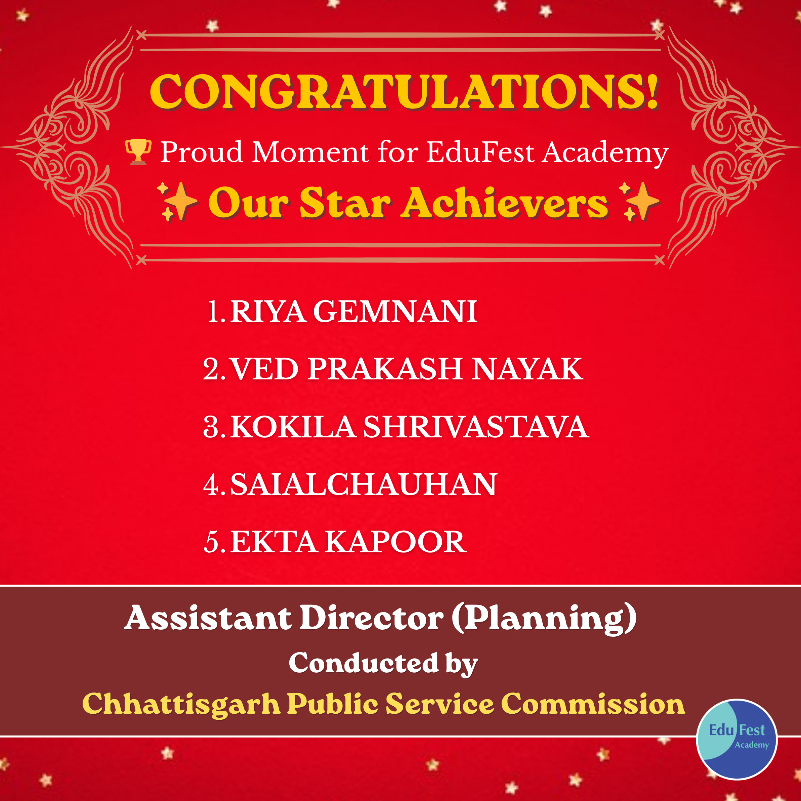 CGPSC ASSISTANT DIRECTOR (PLANNING)-2025 selection image