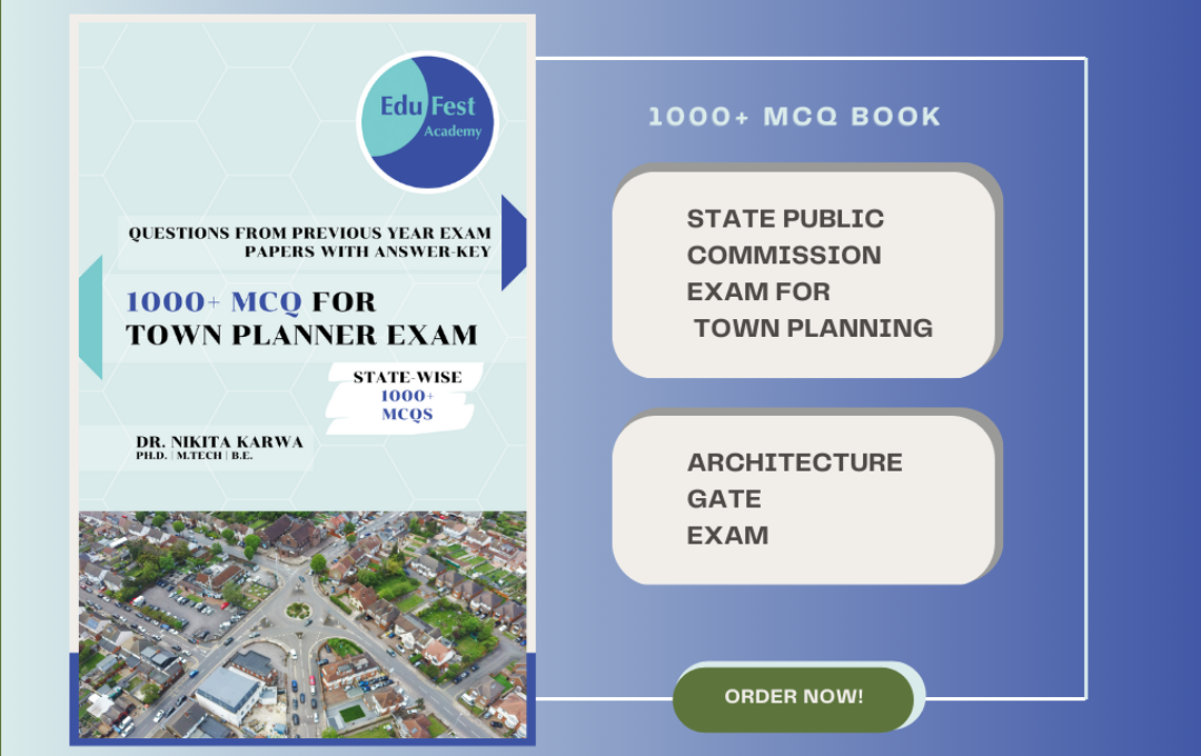 1000 MCQ for Town Planner Exam (Hard Copy Book)